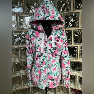 Superdry OrangeLabel Co. Women’s Full Zip Floral Hoodie Size Large.